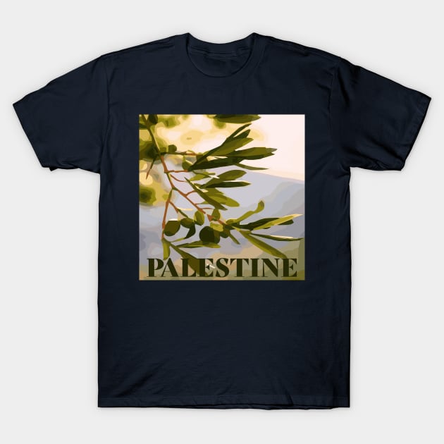 Palestine Olive Branch T-Shirt by adrienne-makes